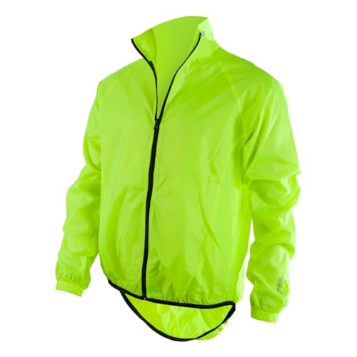 O'NEAL | Mountainbike-Regenjacke | Mountainbike MTB Downhill BMX | Wasserabweisend & atmungsaktiv, Elastische Bündchen, Reflektierender Print | Breeze Rain Jacket | Erwachsene | Neon-Gelb | Größe S von O'NEAL