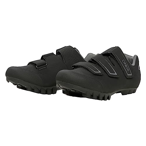 O'NEAL | Mountainbike-Schuhe | Cross-Country, Gravel MTB | Verstellbarer, sicherer Verschluss mit 3 Klettverschlussriemen | Cross 2 SPD Shoe | Erwachsene | Schwarz Grau | Größe 42 von O'NEAL