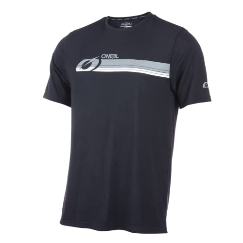 O'NEAL | Mountainbike-Shirt | MTB Mountainbike DH Downhill FR Freeride | Atmungsaktives Material, Schnell trocknend, antibakteriell | Slickrock Jersey V.22 | Erwachsene | Schwarz Grau | Größe S von O'NEAL