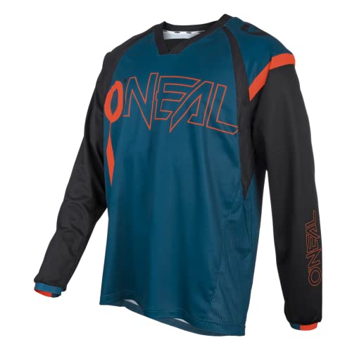 O'NEAL | Mountainbike-Trikot | MTB Mountainbike DH Downhill FR Freeride | Atmungsaktives Material, maximale Bewegungsfreiheit | Element FR Jersey Hybrid | Erwachsene | Petrol Orange | Größe S von O'NEAL