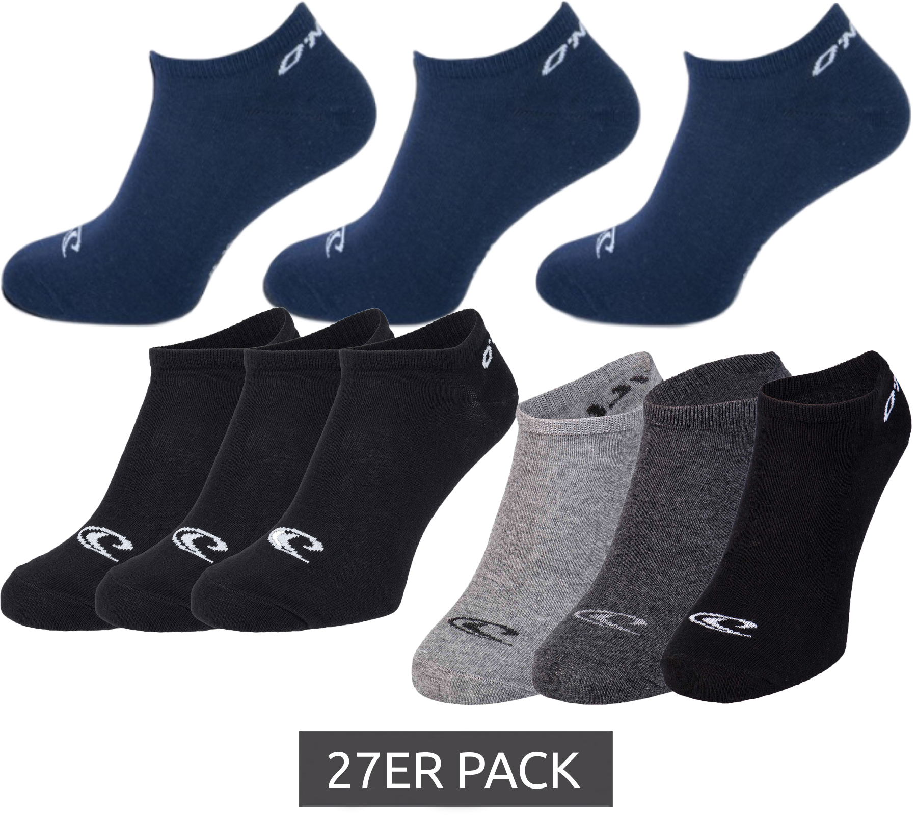 27 Paar O´NEILL Strümpfe Sport-Socken Sneaker Socks Multi-Pack 730003 von O´NEILL