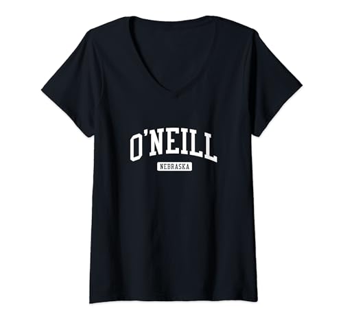 Damen O'Neill Nebraska NE Sportdesign im Vintage-Stil T-Shirt mit V-Ausschnitt von O'Neill Nebraska T-Shirts & Sweatshirts