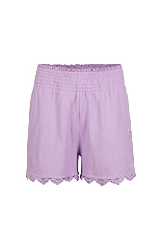 O'NEILL Damen AVA Smocked Shorts Kurze Hosen, 14513 Lila Rose, L/XL von O'Neill