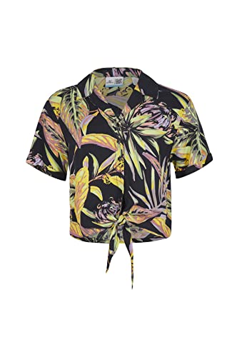 O'NEILL Damen Cali Beach Shirt Bluse, 39033 Black Tropical Flower, Regular von O'Neill