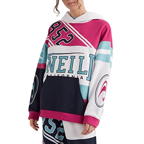 O'NEILL Damen Collegiate Progressive Hoodie Sweatshirt, Aqua Sea Colour Block, S-M (3er Pack) von O'Neill