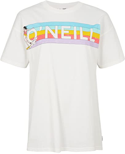 O'NEILL Damen Connective Graphic Long T-Shirt, 11010 Schneeweiß, Small-Medium von O'Neill