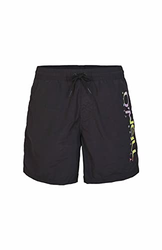 O'NEILL Herren Cali Melted Print 16" Swim Shorts Badehose, 19010 Schwarz, L/XL von O'Neill