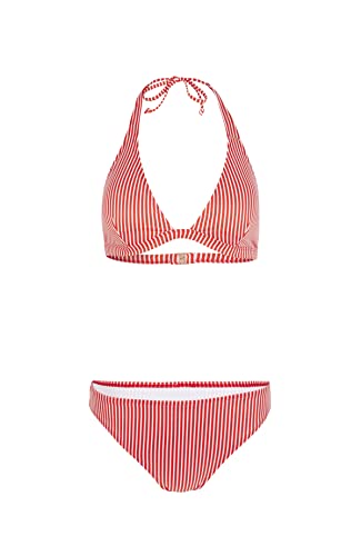 O'NEILL Marga Cruz Bikini, 33026 Red Simple Stripe, Regulär für Damen, 33026 Red Simple Stripe von O'Neill