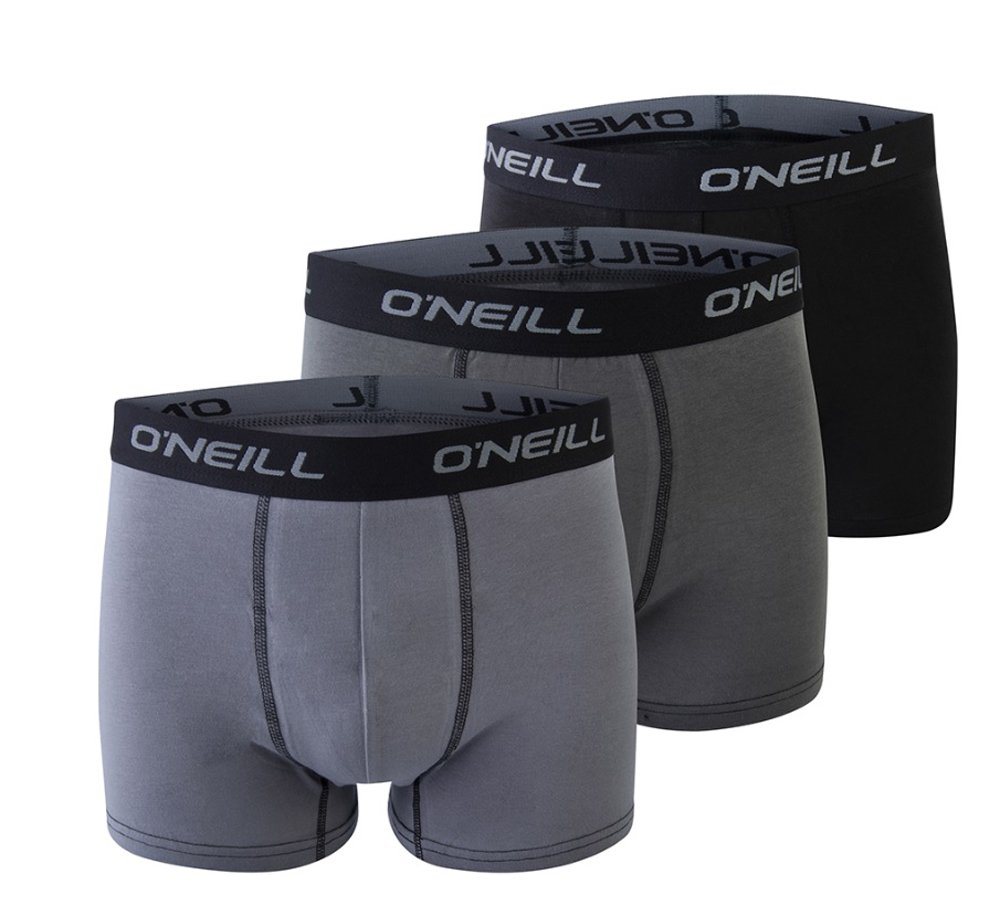 O'Neill Boxershorts Herren Boxer Plain Topline (3-St) mit Logo Webbund von O'Neill