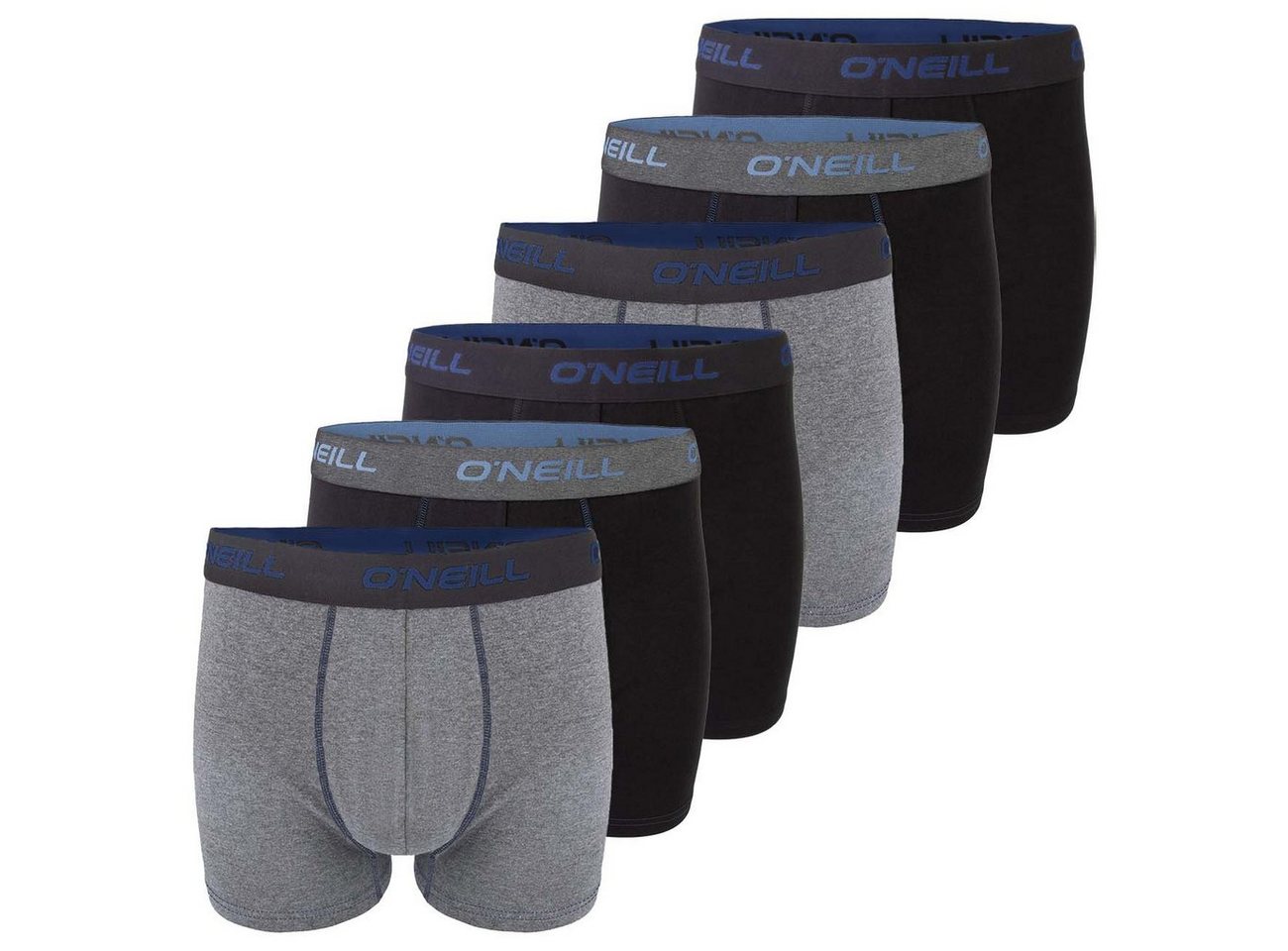 O'Neill Boxershorts Herren Retroshorts Männer Unterwäsche (Vorteilspack, 6-St) Basic Boxer mit Stretch von O'Neill