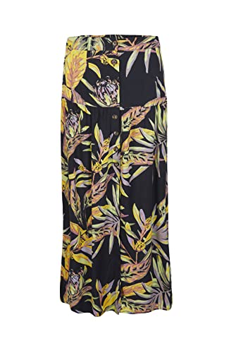 O'NEILL Damen Alofa Maxi Skirt Rock, 39033 Black Tropical Flower, X-Large von O'Neill