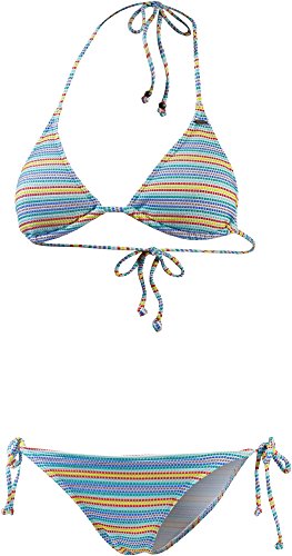 O'Neill Damen Bikini PW Stripe Triangle, Blue Aop, 34B, 508326 von O'Neill