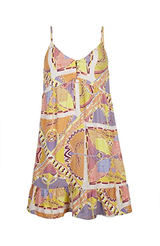 O'NEILL Damen Malu Beach Dress Lässiges Kleid, 32013 Yellow Scarf Print, S-M von O'Neill