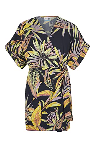 O'NEILL Damen Oliana Wrap Dress Lässiges Kleid, 39033 Black Tropical Flower, M/L von O'Neill