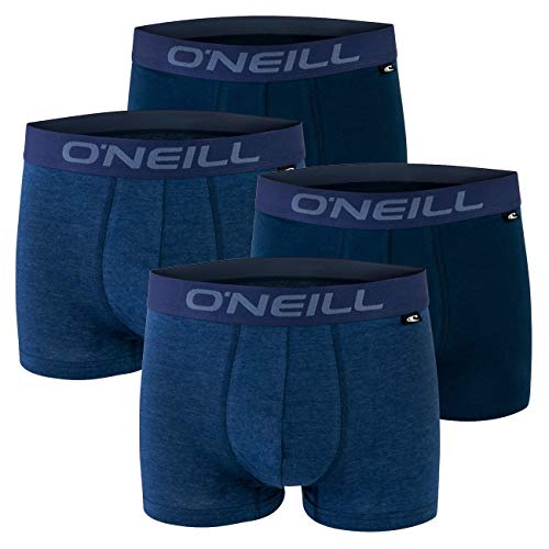 O'Neill Herren Basic Boxer-Short I Blue/Melange/Marine (4349) I M I im praktischen 4er Pack von O'Neill