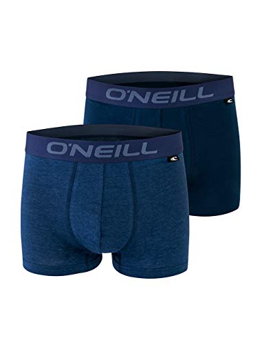 O'Neill Herren Basic Boxer-Short | Sport-Unterwäsche für alle Anlässe im 2er Set | Blau Melange XXL von O'Neill