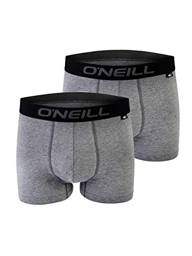 O'Neill Herren Basic Boxer-Short | Sport-Unterwäsche für alle Anlässe im 2er Set | Anthrazit S von O'Neill