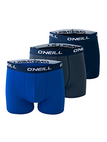 O'Neill Herren Basic Boxer-Short | sportlicher Begleiter für den Alltag im 3er Set | Blau Mix XXL von O'Neill