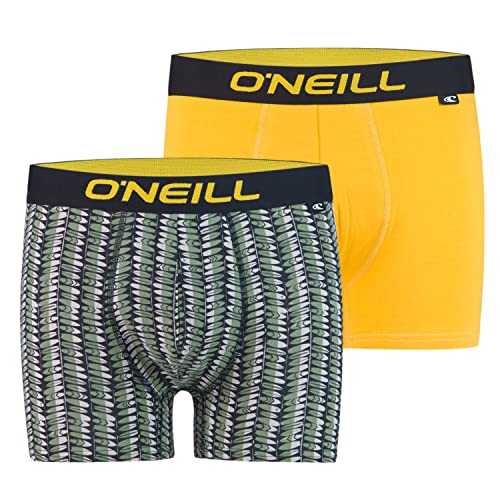 O'Neill Herren | Boxer-Short | Basic-Line | 2er Set | für jeden Tag (Chevron - Multi Dessin/Ocher, XXL) von O'Neill