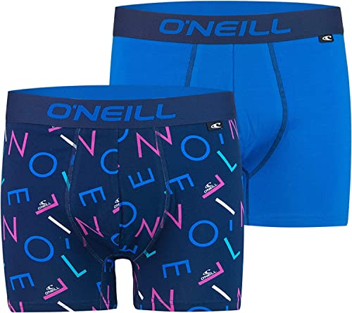 O'Neill Herren | Boxer-Short | Basic-Line | 2er Set | für jeden Tag (Letters - Marine/Blue, L) von O'Neill