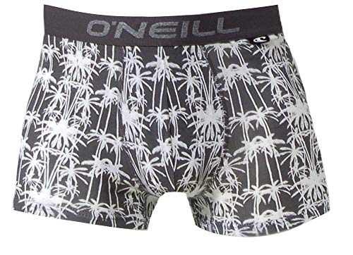 O'Neill Herren | Boxer-Short | Basic-Line | 2er Set | für jeden Tag (Palm Stripes - Grey Multi, M) von O'Neill