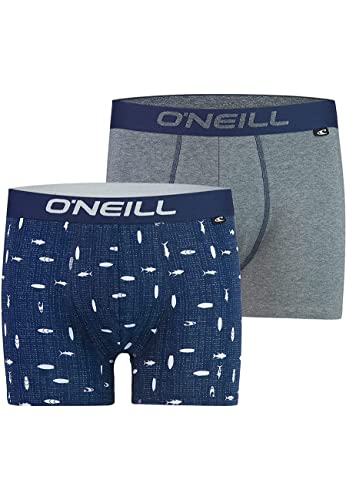 O'Neill Herren | Boxer-Short | Basic-Line | 2er Set | für jeden Tag (Surf - Marine/Dark Grey Mel, M) von O'Neill