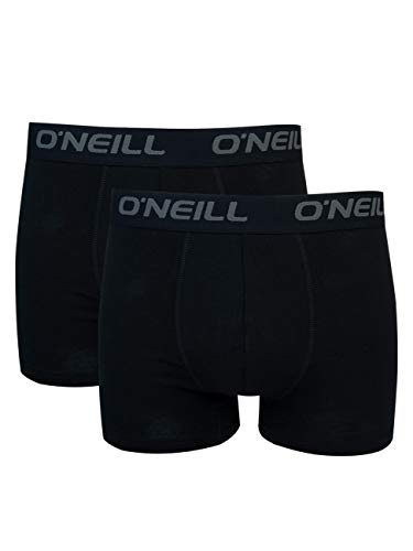 O'Neill Herren Boxer-Short Plain 2-Pack I Black (6969) I M von O'Neill