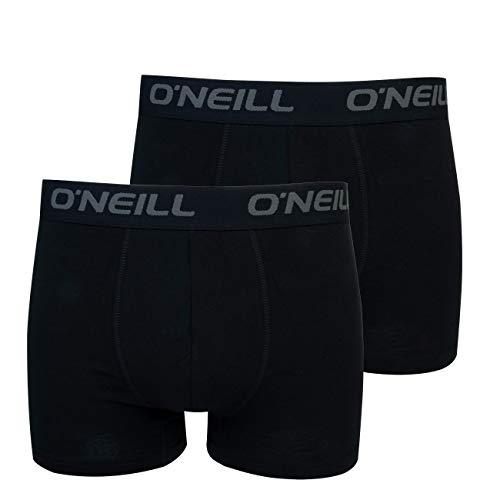 O'Neill Herren Boxer-Short Plain 2-Pack I Black (6969) I XL von O'Neill