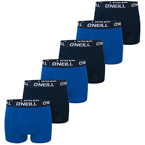 O'Neill Herren Boxershort Uni Sport Boxer S M L XL XXL 95% Baumwolle Unterhose 6er Pack, Größe:S, Packgröße:6er Pack, Vorteilspacks:6X Cobalt Marine (4749P) von O'Neill