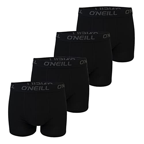 O'Neill Herren Boxershort Uni Sport Boxer S M L XL XXL 95% Baumwolle Unterhose 4er Pack, Größe:XXL, Packgröße:4er Pack, Vorteilspacks:4X Black (6969P) von O'Neill