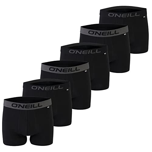 O'Neill Herren Boxershort Uni Sport Boxer S M L XL XXL 95% Baumwolle Unterhose - 6er Pack, Größe:M, Packgröße:6er Pack, Vorteilspacks:6X Black (6969P) von O'Neill