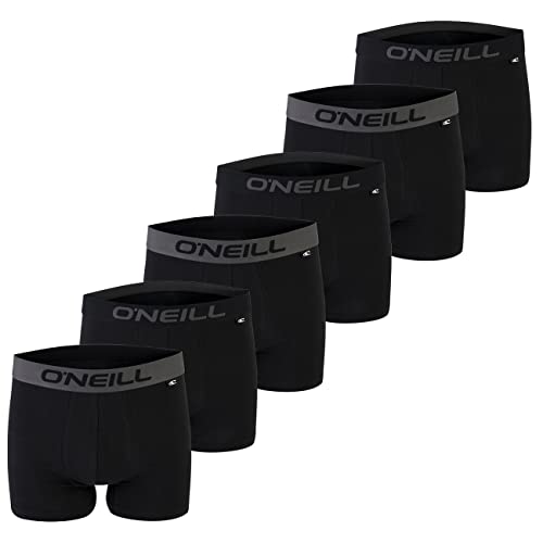 O'Neill Herren Boxershort Uni Sport Boxer S M L XL XXL 95% Baumwolle Unterhose - 6er Pack, Größe:XL, Packgröße:6er Pack, Vorteilspacks:6X Black (6969P) von O'Neill