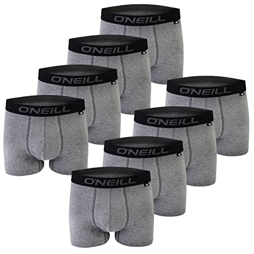 O'Neill Herren Boxershort Uni Sport Boxer S M L XL XXL 95% Baumwolle Unterhose - 8er Pack, Größe:M, Packgröße:8er Pack, Vorteilspacks:8X Antracite (6868P) von O'Neill