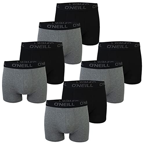 O'Neill Herren Boxershort Uni Sport Boxer S M L XL XXL 95% Baumwolle Unterhose 8er Pack, Größe:M, Packgröße:8er Pack, Vorteilspacks:8X Antracite Black (6869P) von O'Neill