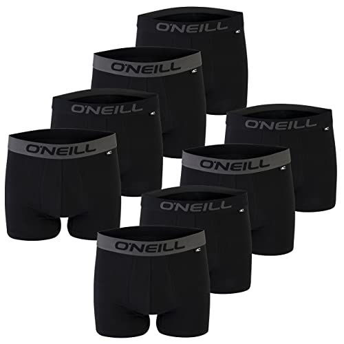 O'Neill Herren Boxershort Uni Sport Boxer S M L XL XXL 95% Baumwolle Unterhose - 8er Pack, Größe:M, Packgröße:8er Pack, Vorteilspacks:8X Black (6969P) von O'Neill