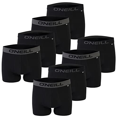 O'Neill Herren Boxershort Uni Sport Boxer S M L XL XXL 95% Baumwolle Unterhose - 8er Pack, Größe:XL, Packgröße:8er Pack, Vorteilspacks:8X Black (6969P) von O'Neill
