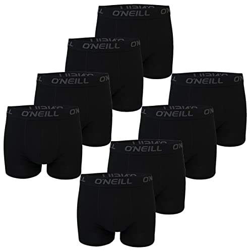 O'Neill Herren Boxershort Uni Sport Boxer S M L XL XXL 95% Baumwolle Unterhose 8er Pack, Größe:XL, Packgröße:8er Pack, Vorteilspacks:8X Black (6969P) von O'Neill