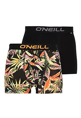 O'Neill | Herren | Boxershorts | 2er Pack | Season (as3, Alpha, l, Regular, Regular, Tropical Flower - Multi Flower/Black) von O'Neill