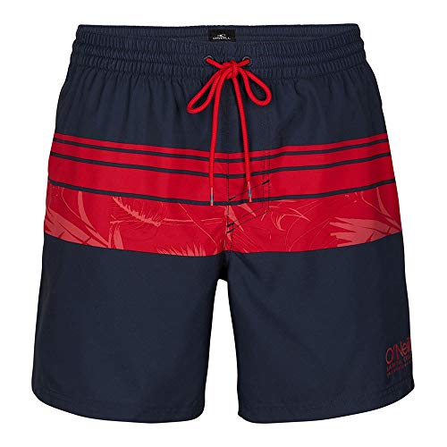 O'Neill Herren Pm Cali Stripe Shorts Badehose, Mehrfarbig (5930 Blue AOP W/Rot), S von O'Neill