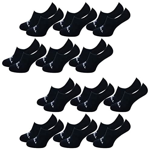 O'Neill Unisex Footie 12er Pack Sneaker Socken Unsichtbare Kurze Füßlinge Baumwolle Sommer Herren Damen Schwarz Weiß 35-38 39-42 43-46, Größe:39/42, Farbe:Black (6969P) von O'Neill