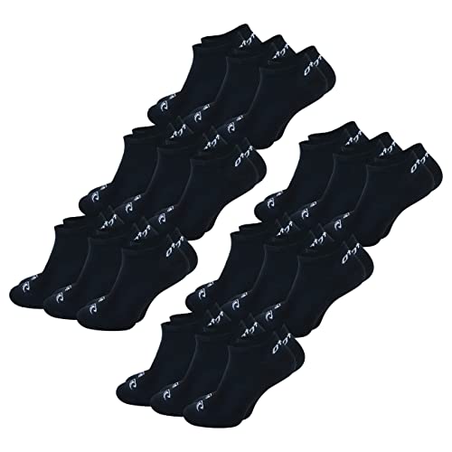 O'Neill Unisex Sneaker Socken 18er Pack Sportsocken Freizeitsocken Sneakersocken Baumwolle Invisible Sport Herren Damen 35-38 39-42 43-46, Größe:35/38, Farbe:Black (6969P) von O'Neill