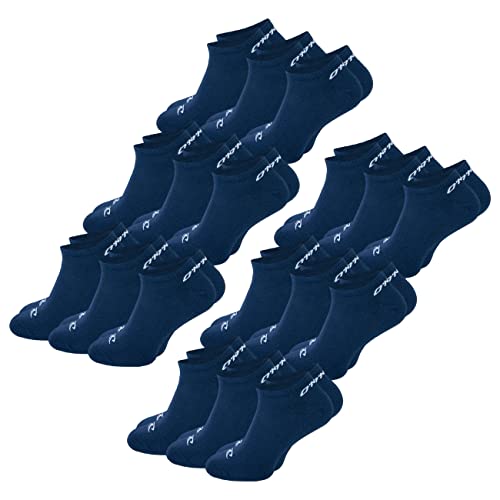 O'Neill Unisex Sneaker Socken 18er Pack Sportsocken Freizeitsocken Sneakersocken Baumwolle Invisible Sport Herren Damen 35-38 39-42 43-46, Größe:35/38, Farbe:Marine (4949P) von O'Neill