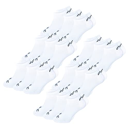 O'Neill Unisex Sneaker Socken 18er Pack Sportsocken Freizeitsocken Sneakersocken Baumwolle Invisible Sport Herren Damen 35-38 39-42 43-46, Größe:39/42, Farbe:White (1010P) von O'Neill