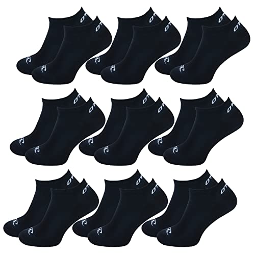 O'Neill Unisex Sneaker Socken 9er Pack Sportsocken Freizeitsocken Sneakersocken Baumwolle Invisible Sport Herren Damen 35-38 39-42 43-46, Größe:35/38, Farbe:Black (6969P) von O'Neill