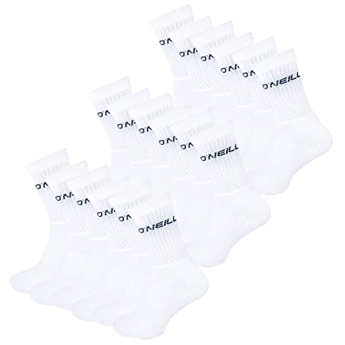 O'Neill Unisex Sportsocken 9er Multipack 35-38 39-42 43-46 Schwarz Weiss Blau Grau 67% Baumwolle, Größe:35-38, Packgröße:9 Paar, O'Neill:White (1010P) von O'Neill