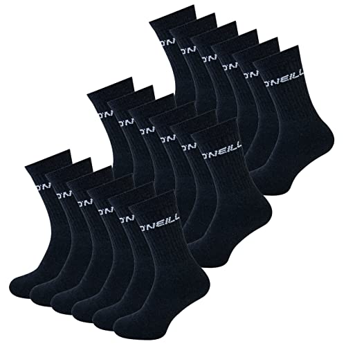 O'Neill Unisex Sportsocken 9er Multipack 35-38 39-42 43-46 Schwarz Weiss Blau Grau 67% Baumwolle, Größe:39-42, Packgröße:9 Paar, O'Neill:Anthracite (6868P) von O'Neill
