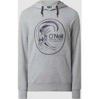 ONeill Hoodie mit Label-Print Modell 'Circle Surfer' in Mittelgrau Melange, Größe L von O'Neill