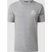 ONeill T-Shirt mit Label-Print Modell 'Circle' in Mittelgrau Melange, Größe M von O'Neill