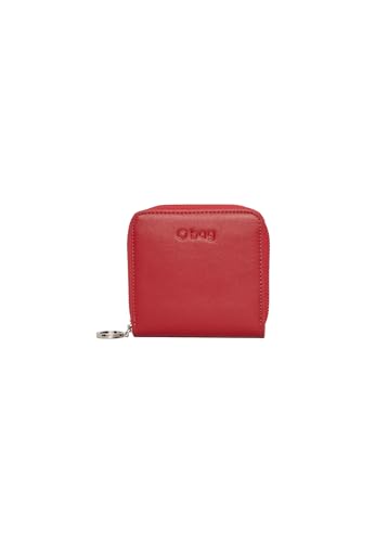 O bag - Brieftasche O half wally basilea aus polyurethan, rot (10.2 X 10.5 X 2 cm) von O bag