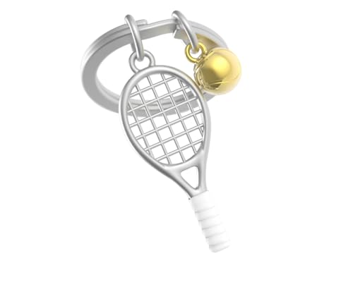 METALMORPHOSE - 3D Metall Schlüsselanhänger Tennis - Sportleidenschaft, Geschenk für Mann, Geschenk für Frau von O meta[l]morphose